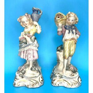 2 VTG Cordey Victorian Style Man & Woman 10”‎ Figurines! 33